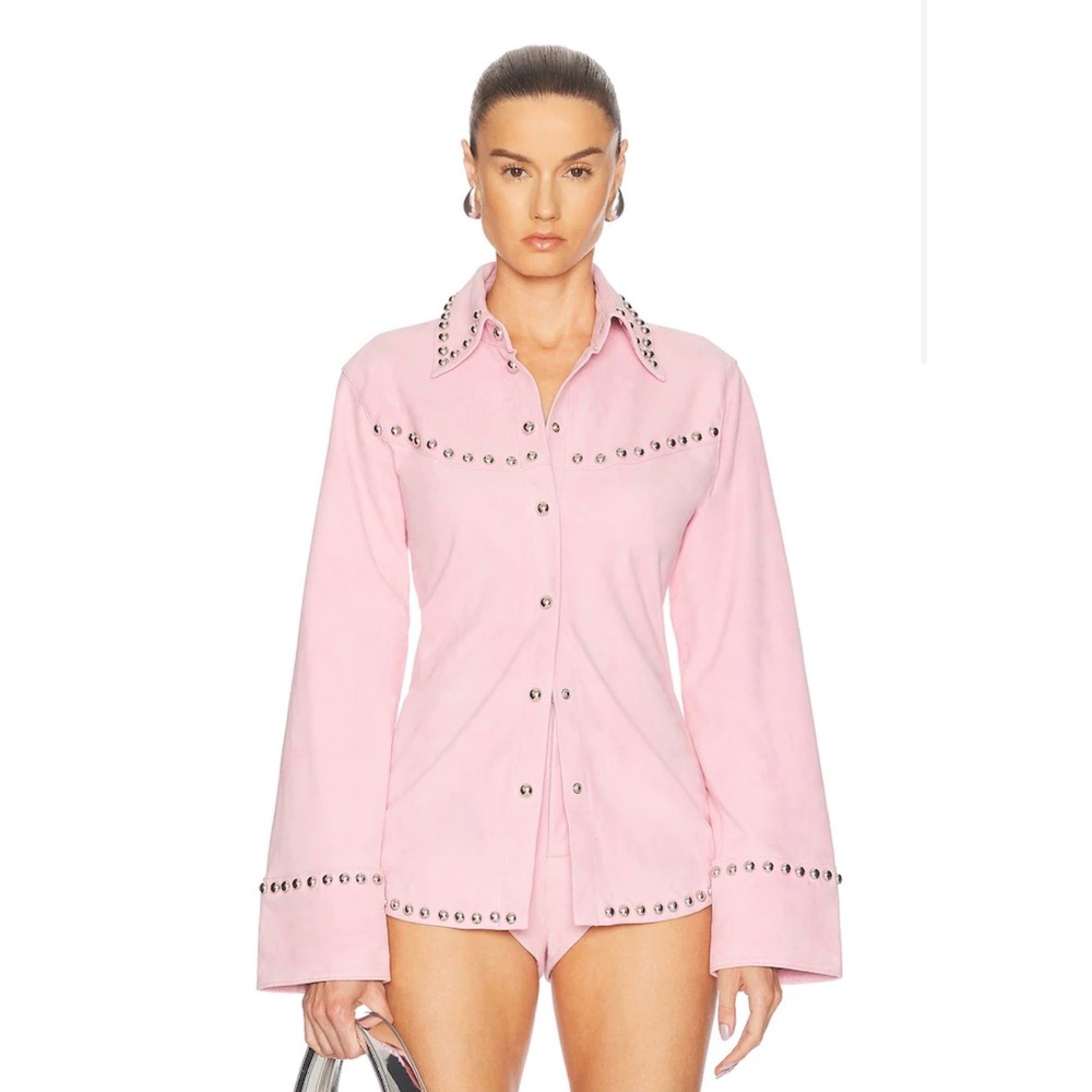 RETROFETE Palmira Suede Shirt Pink Size XS‎